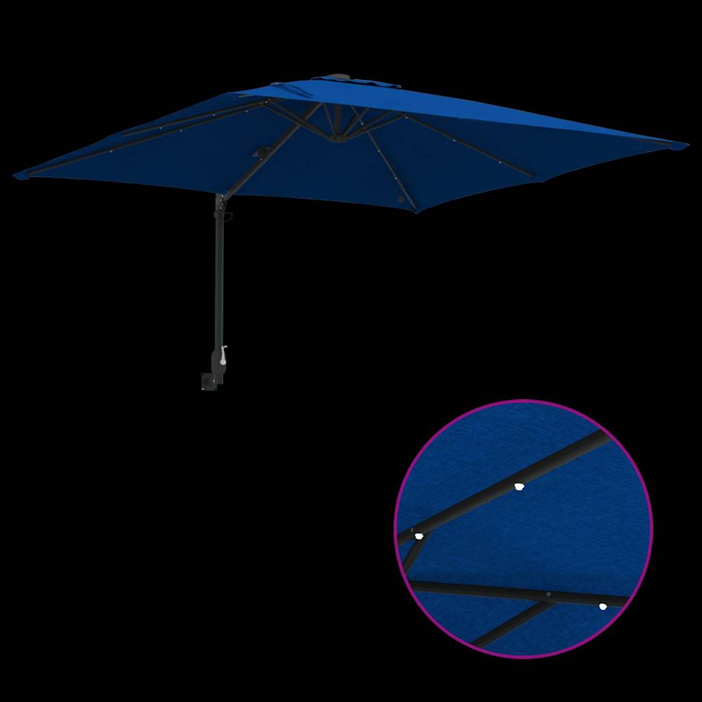 Guarda-sol de Jardim Azul Azur 248,5 x 247,5 x 160 cm tecido