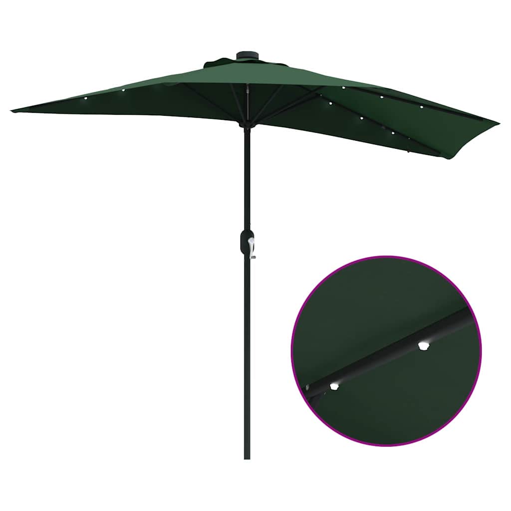 Guarda-sol de Jardim Verde 294 x 150 x 223 cm tecido