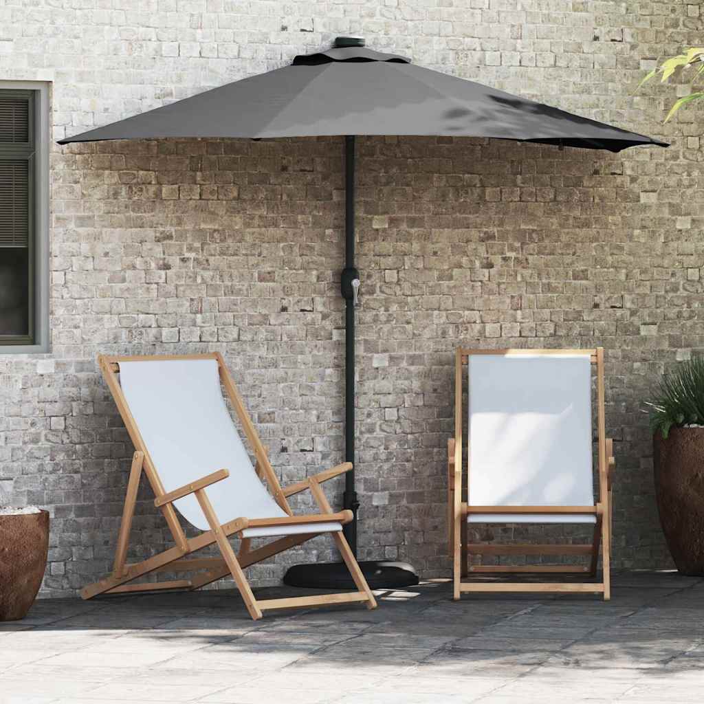 Guarda-sol de Jardim Antracite 294 x 150 x 223 cm tecido