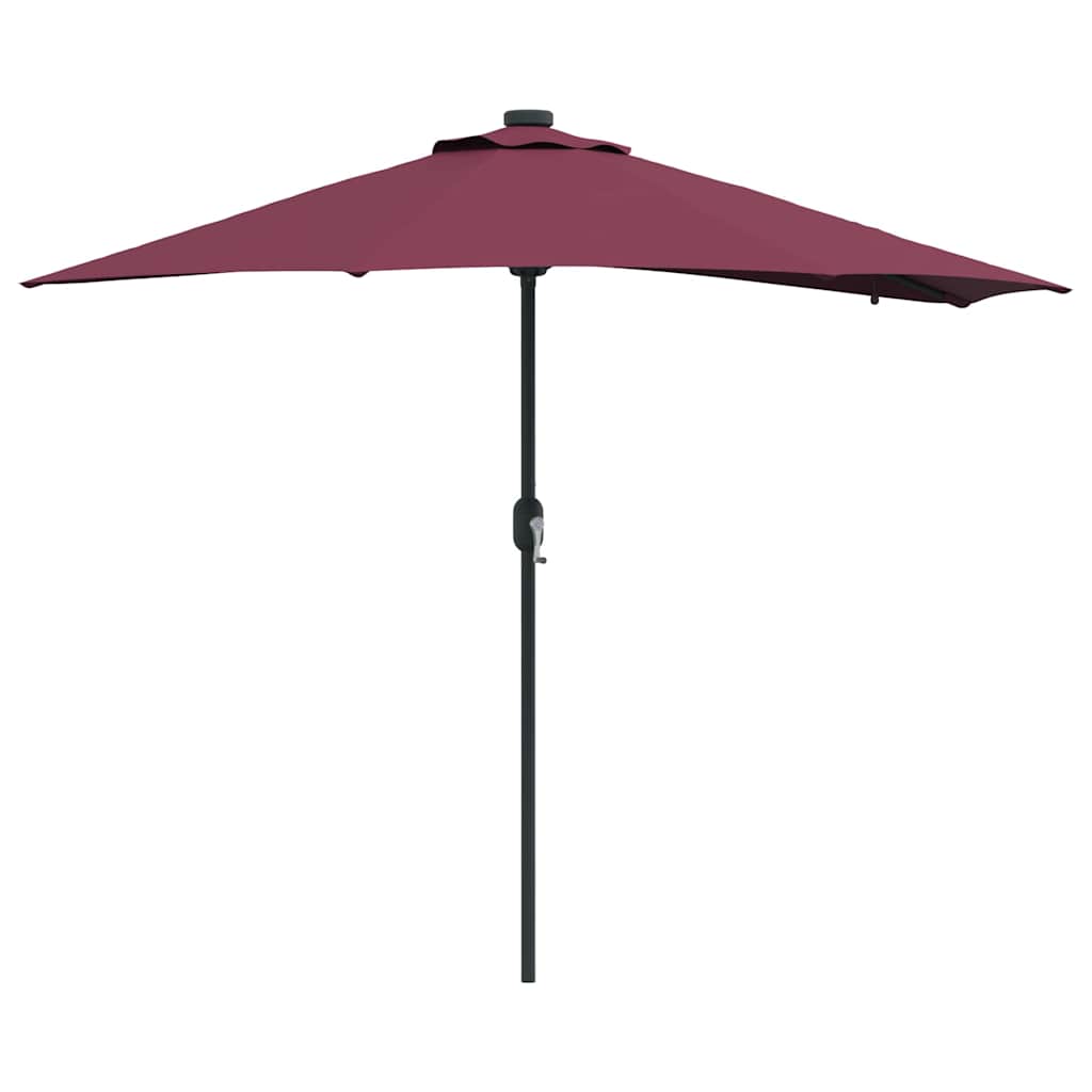 Guarda-sol de Jardim Vermelho bordô 294 x 150 x 223 cm tecido