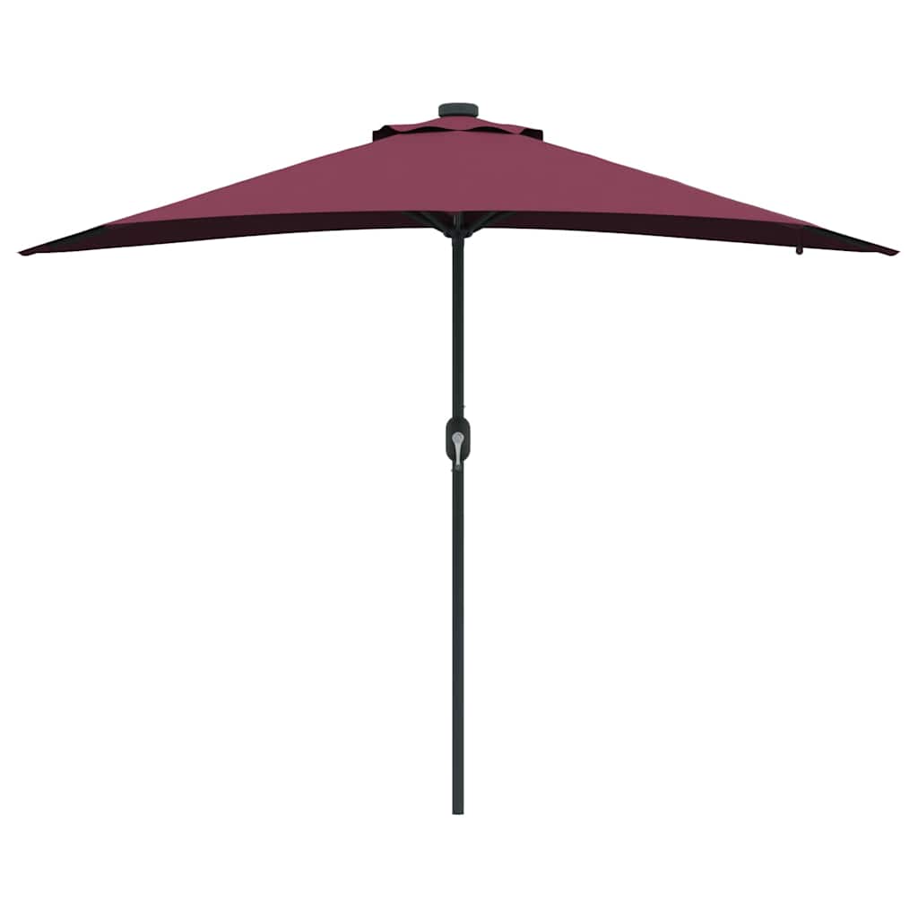 Guarda-sol de Jardim Vermelho bordô 294 x 150 x 223 cm tecido