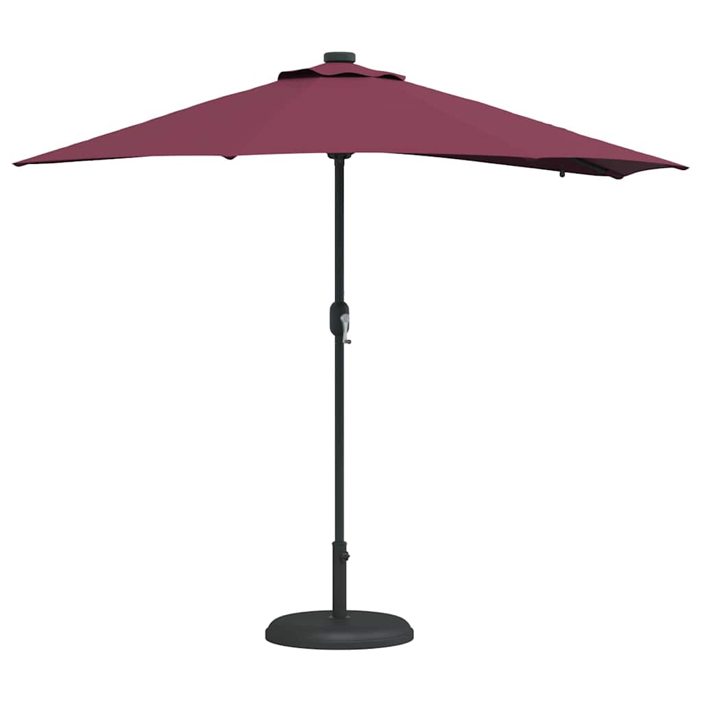 Guarda-sol de Jardim Vermelho bordô 294 x 150 x 223 cm tecido