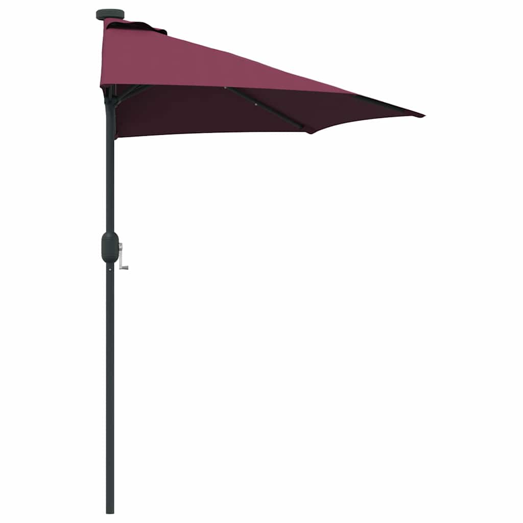 Guarda-sol de Jardim Vermelho bordô 294 x 150 x 223 cm tecido