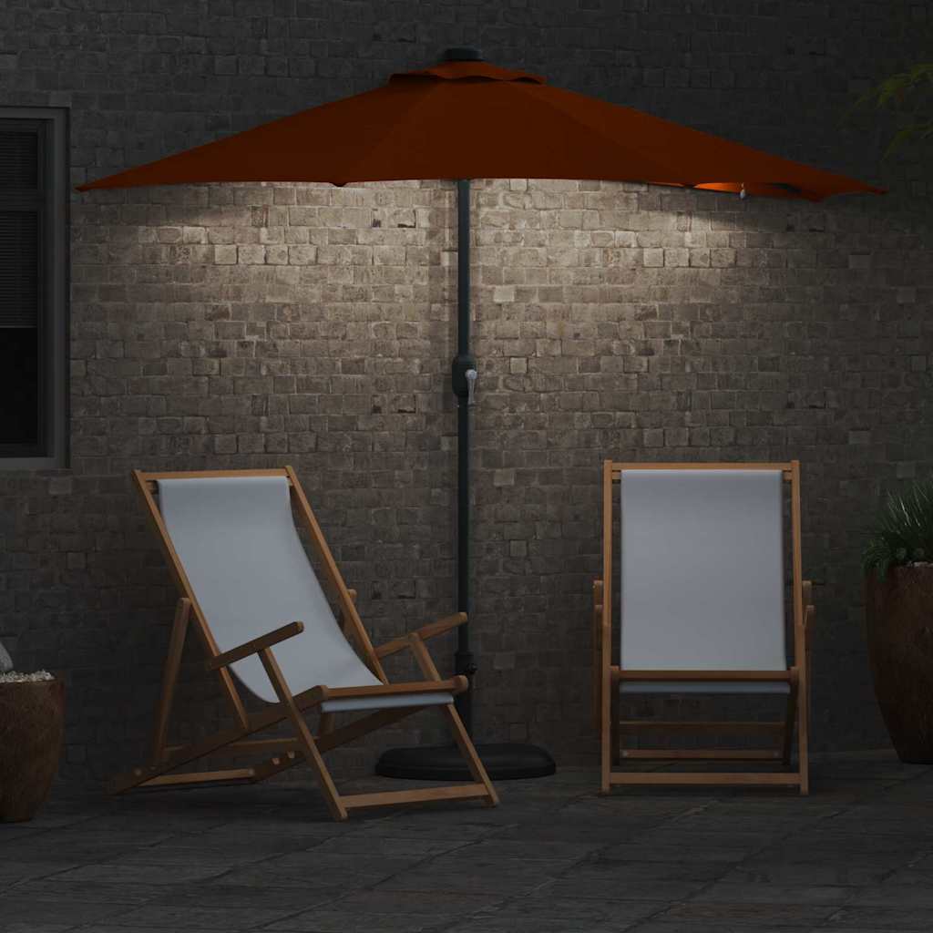 Guarda-sol de Jardim Terracota 294 x 150 x 223 cm tecido