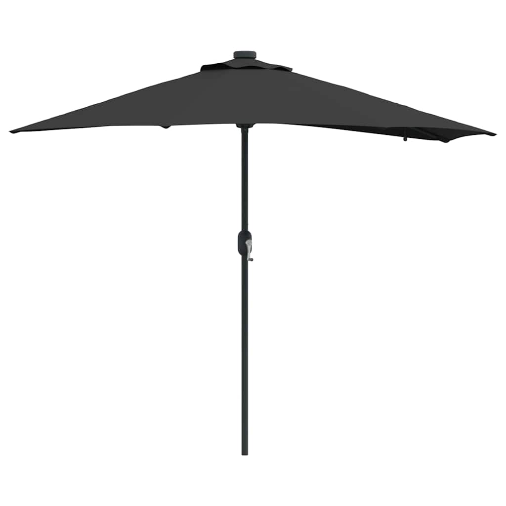 Guarda-sol de Jardim Preto 294 x 150 x 223 cm tecido