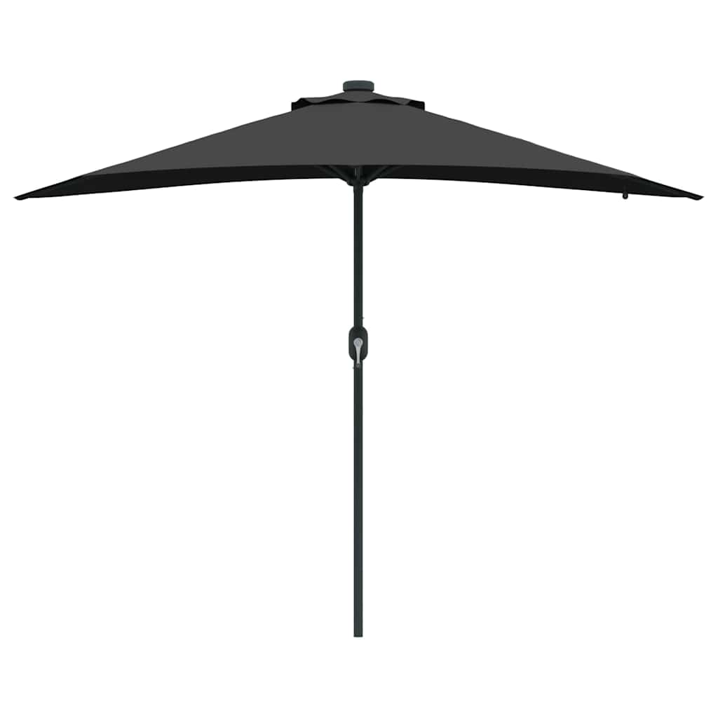 Guarda-sol de Jardim Preto 294 x 150 x 223 cm tecido