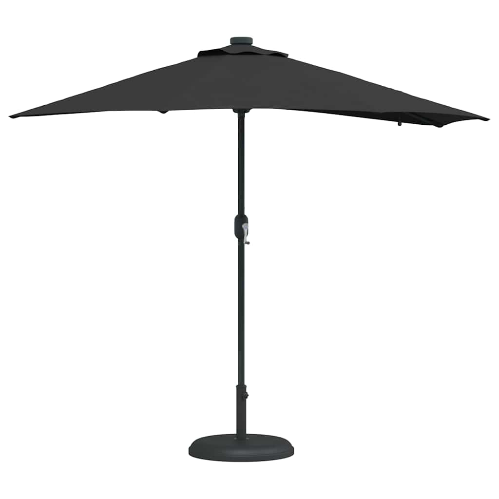 Guarda-sol de Jardim Preto 294 x 150 x 223 cm tecido