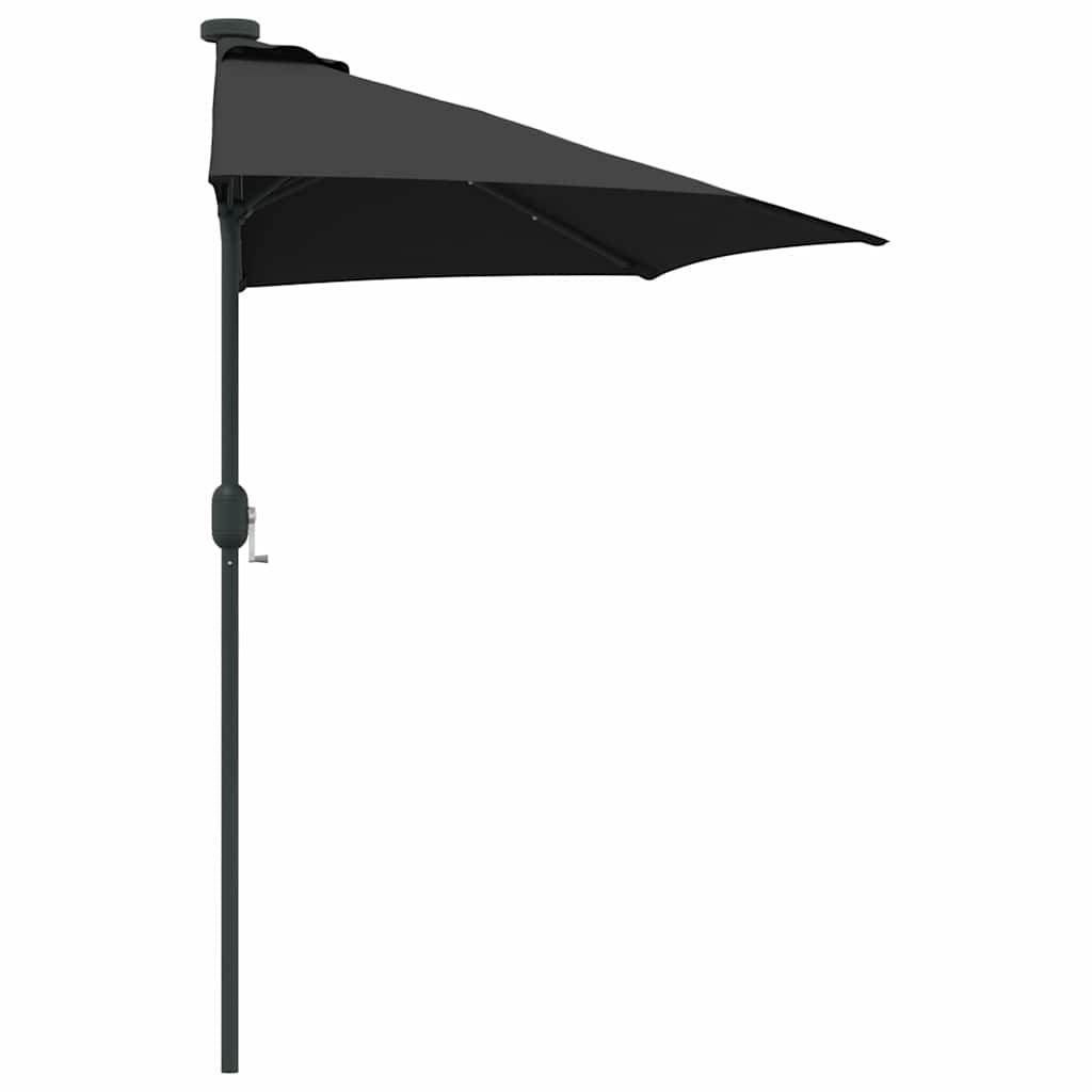 Guarda-sol de Jardim Preto 294 x 150 x 223 cm tecido