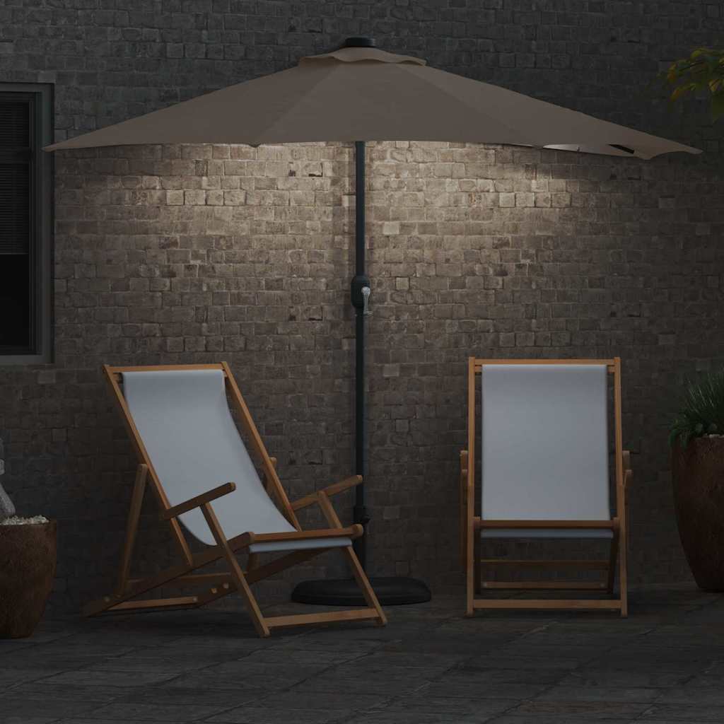 Guarda-sol de Jardim Cinzento-acastanhado 294 x 150 x 224 cm