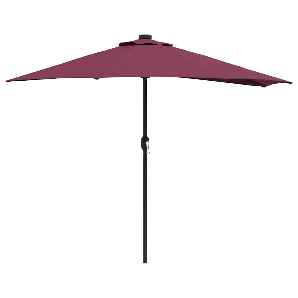 Guarda-sol de Jardim Vermelho bordô 294 x 150 x 224 cm tecido
