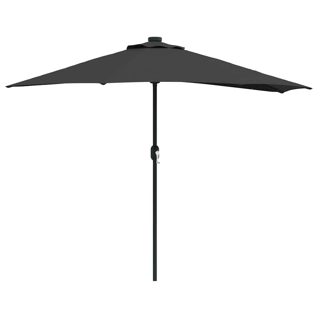 Guarda-sol de Jardim Preto 294 x 150 x 224 cm tecido