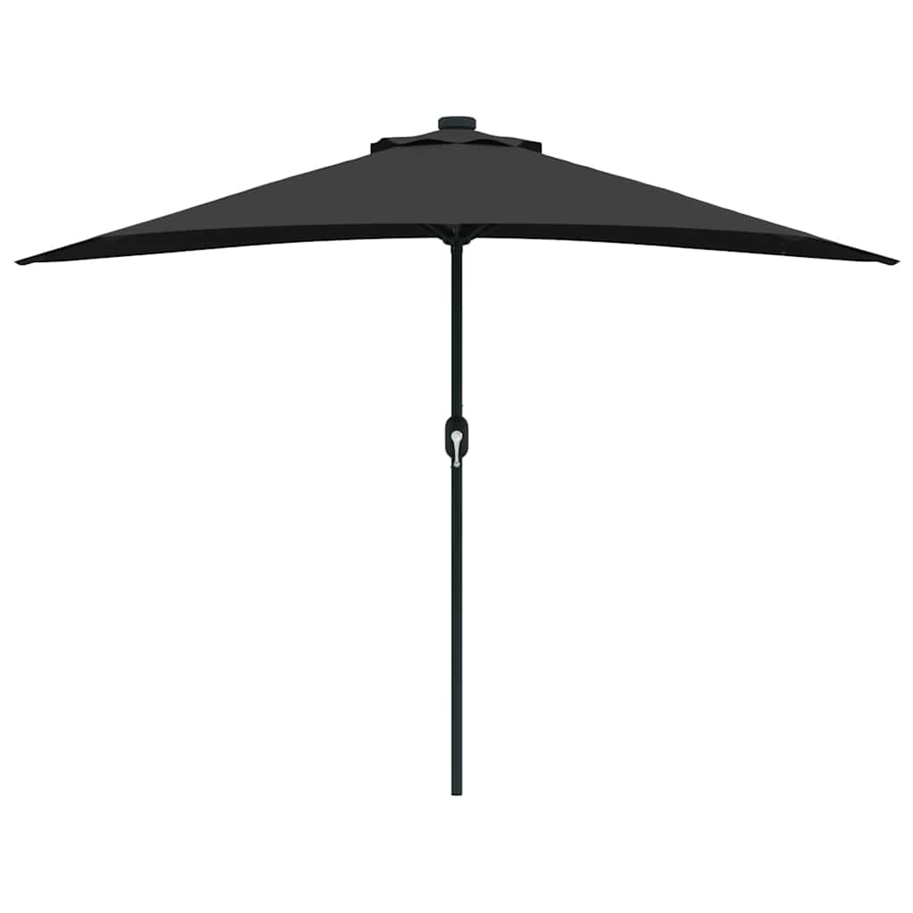Guarda-sol de Jardim Preto 294 x 150 x 224 cm tecido