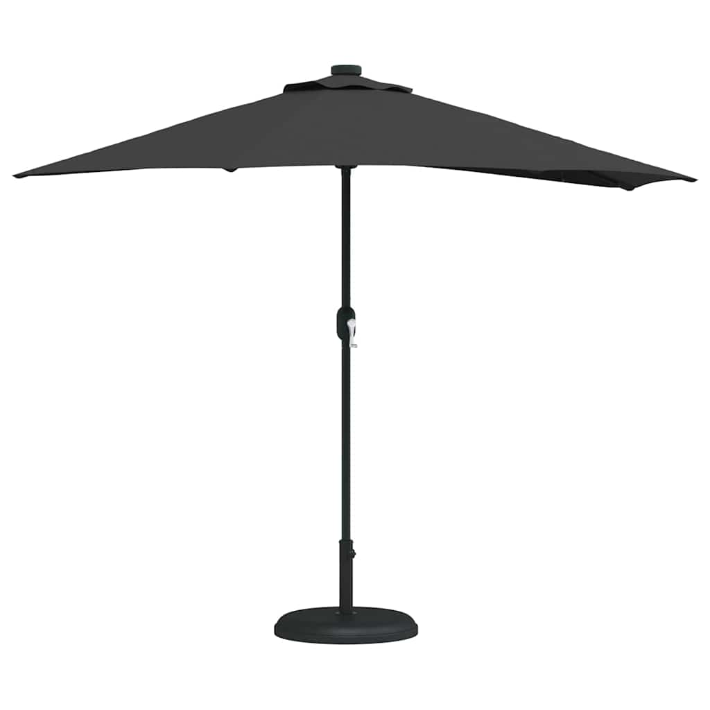 Guarda-sol de Jardim Preto 294 x 150 x 224 cm tecido