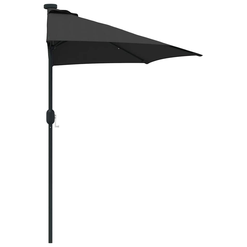 Guarda-sol de Jardim Preto 294 x 150 x 224 cm tecido