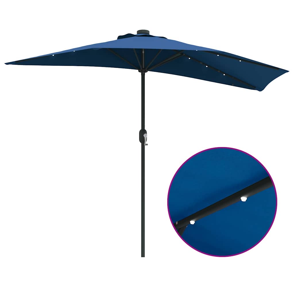Guarda-sol de Jardim Azul Azur 294 x 150 x 224 cm tecido