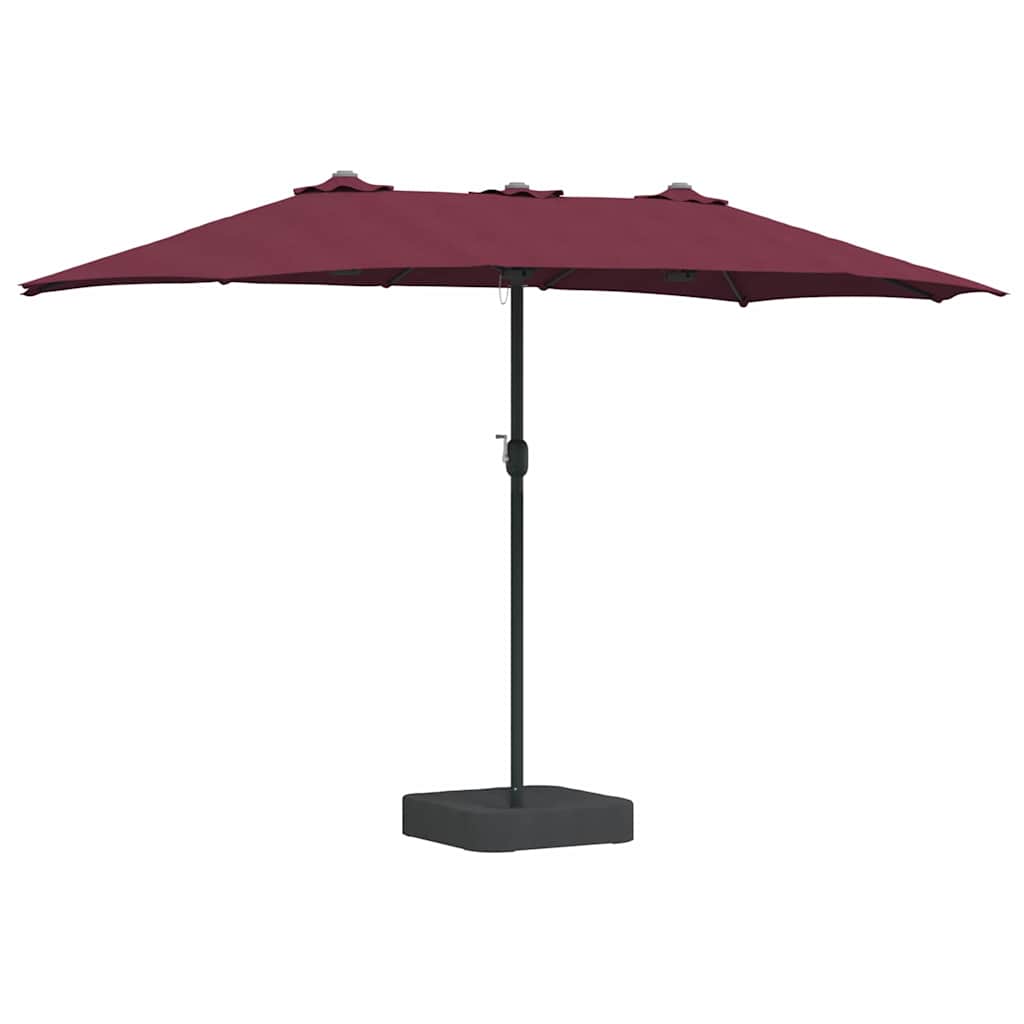 Guarda-sol de Jardim Vermelho bordô 385 x 209 x 244 cm tecido