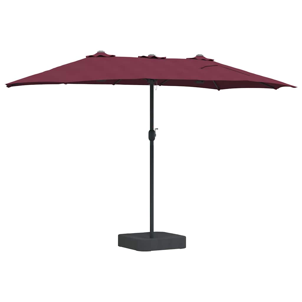 Guarda-sol de Jardim Vermelho bordô 385 x 209 x 244 cm tecido