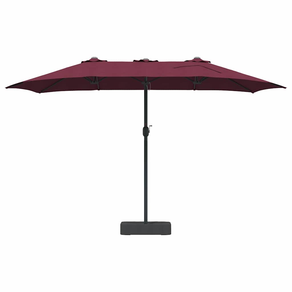 Guarda-sol de Jardim Vermelho bordô 385 x 209 x 244 cm tecido
