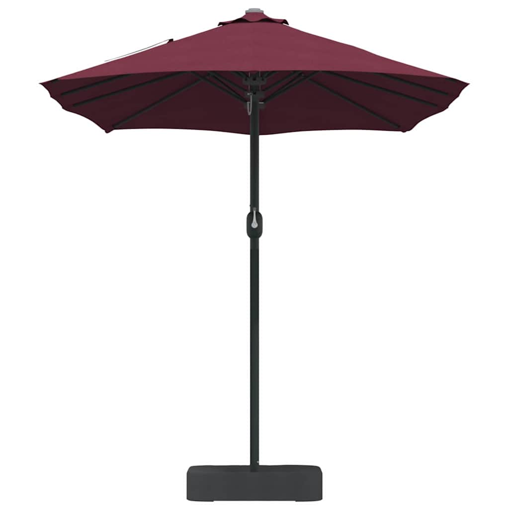 Guarda-sol de Jardim Vermelho bordô 385 x 209 x 244 cm tecido