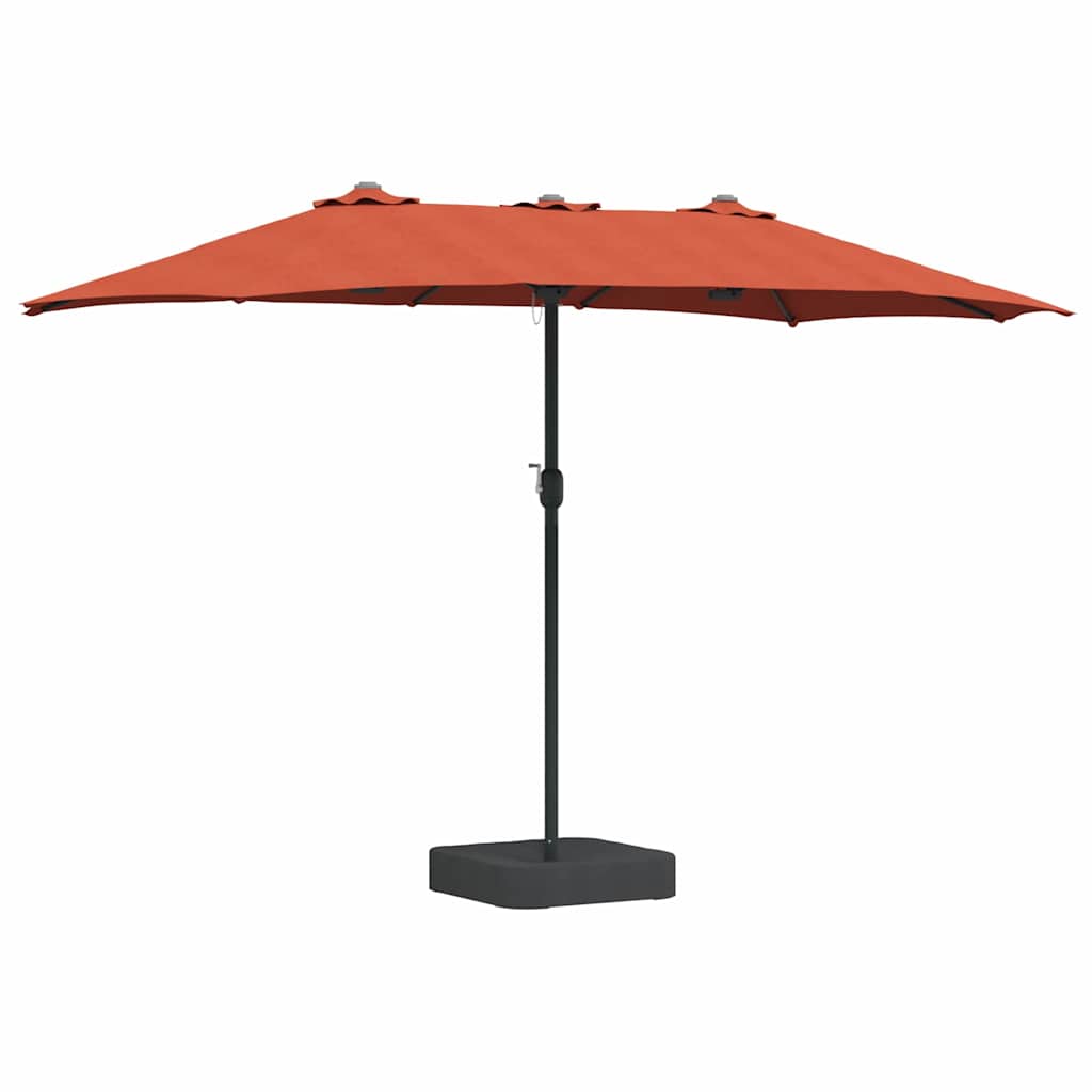 Guarda-sol de Jardim Terracota 385 x 209 x 244 cm tecido