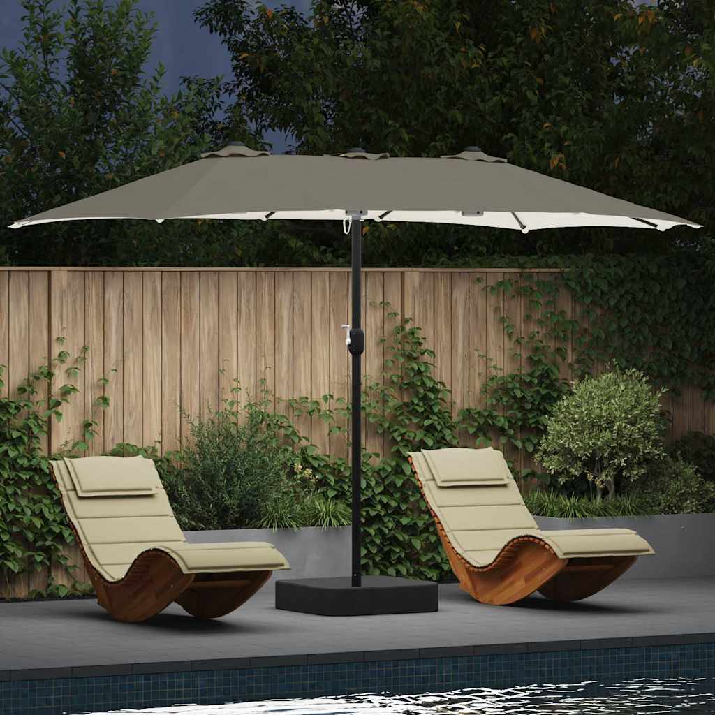 Guarda-sol de Jardim Areia 385 x 209 x 244 cm tecido