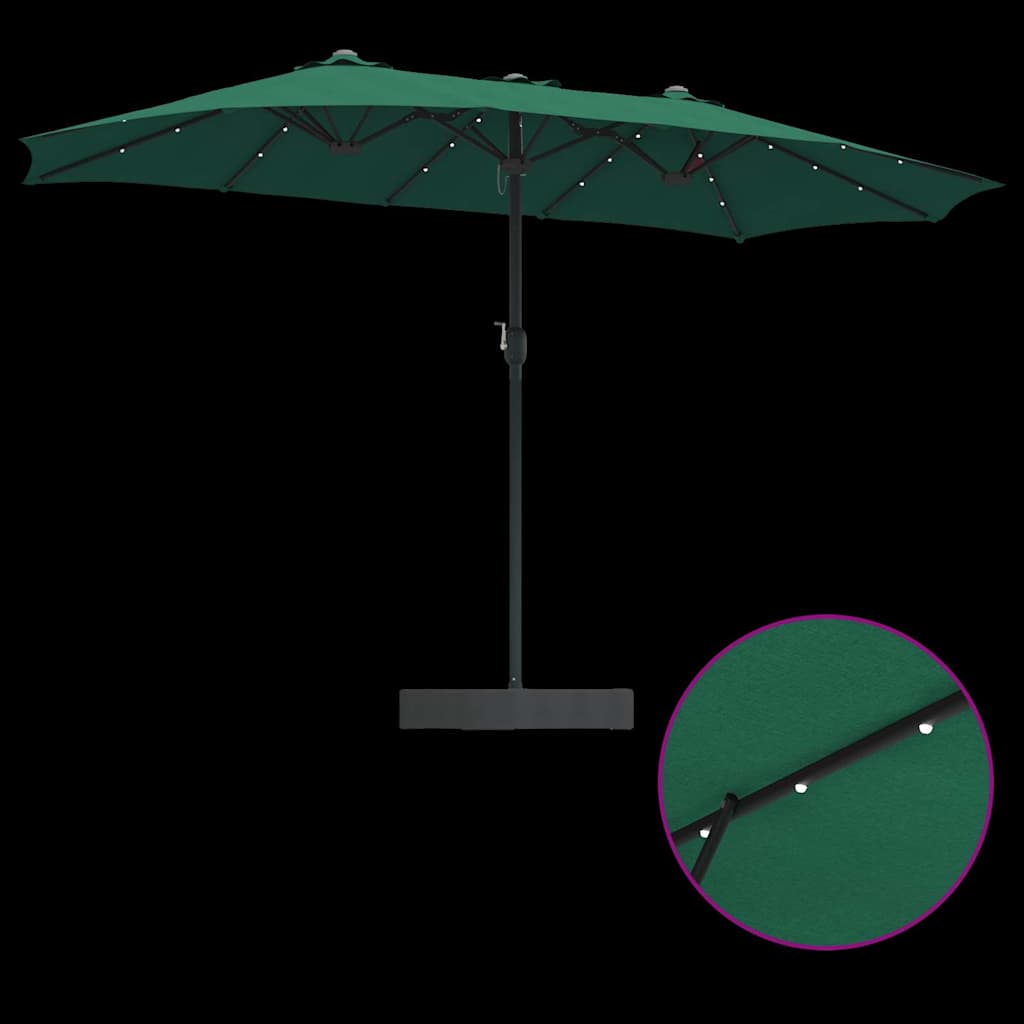 Guarda-sol de Jardim Verde 385 x 209 x 244 cm tecido
