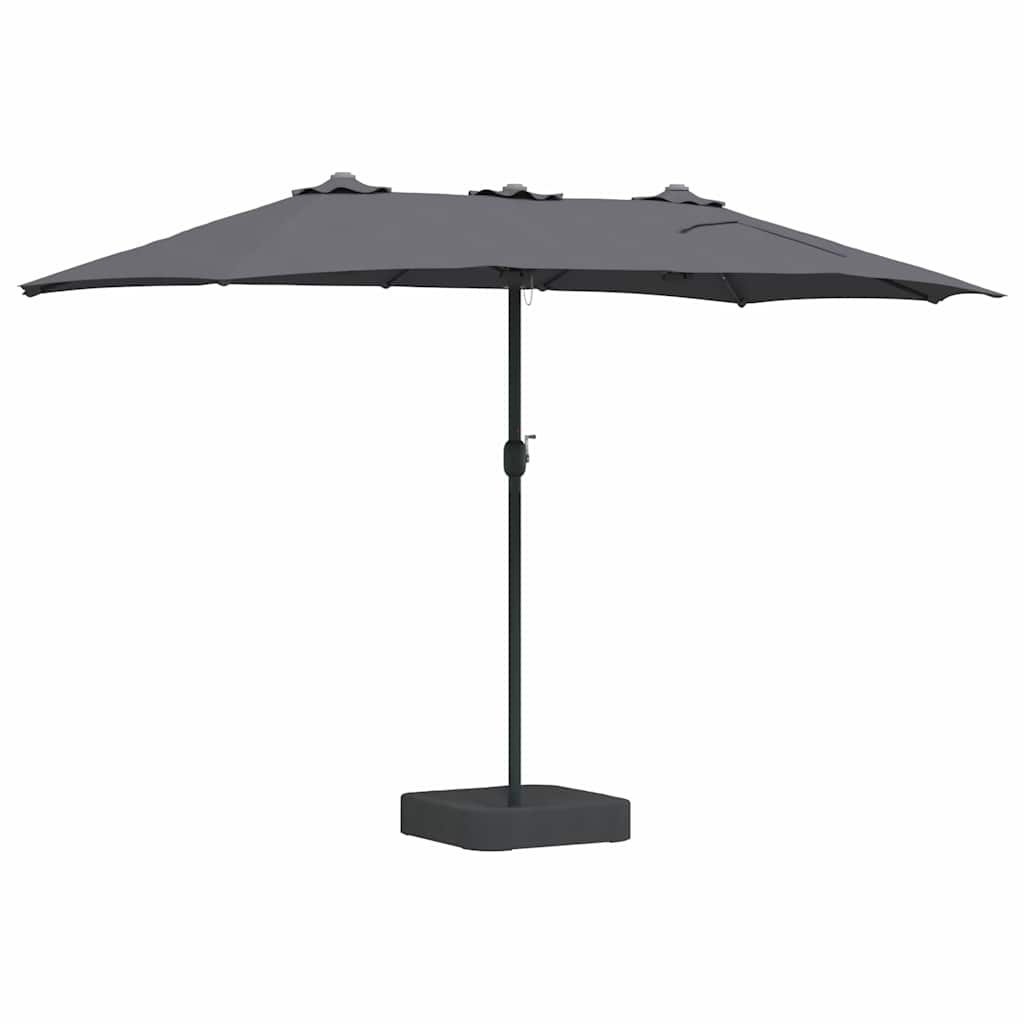 Guarda-sol de Jardim Antracite 385 x 209 x 244 cm tecido