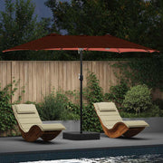 Guarda-sol de Jardim Terracota 385 x 209 x 244 cm tecido