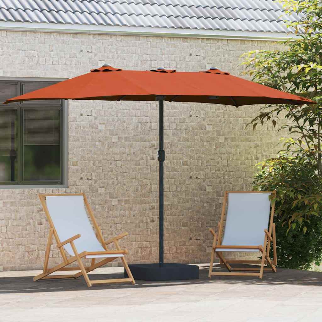Guarda-sol de Jardim Terracota 385 x 209 x 244 cm tecido