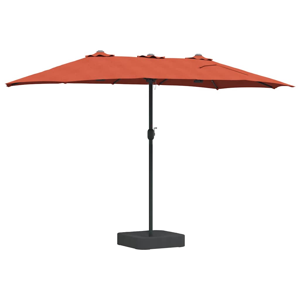 Guarda-sol de Jardim Terracota 385 x 209 x 244 cm tecido