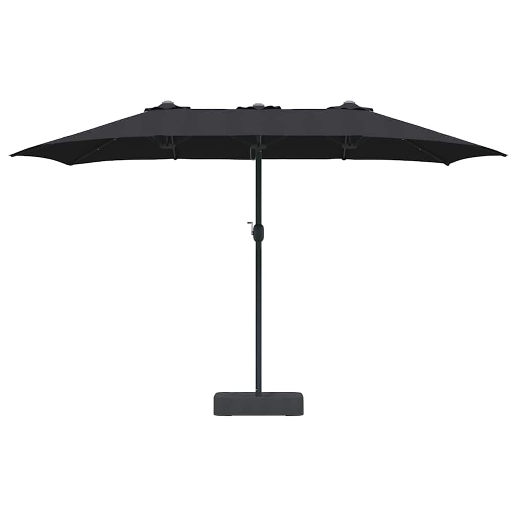 Guarda-sol de Jardim Preto 385 x 209 x 244 cm tecido
