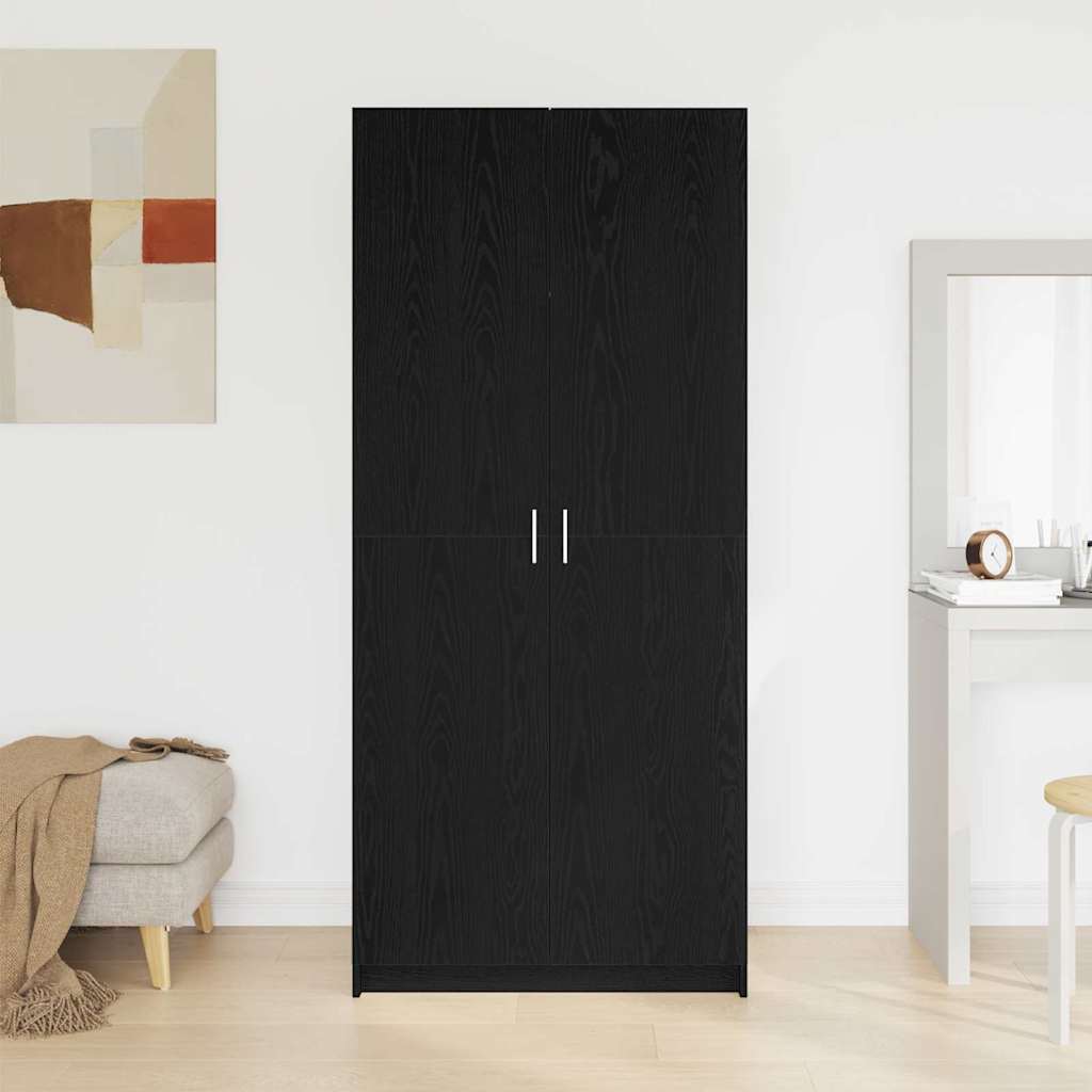 Guarda-roupa Preto 80 x 51 x 180 cm Madeira processada