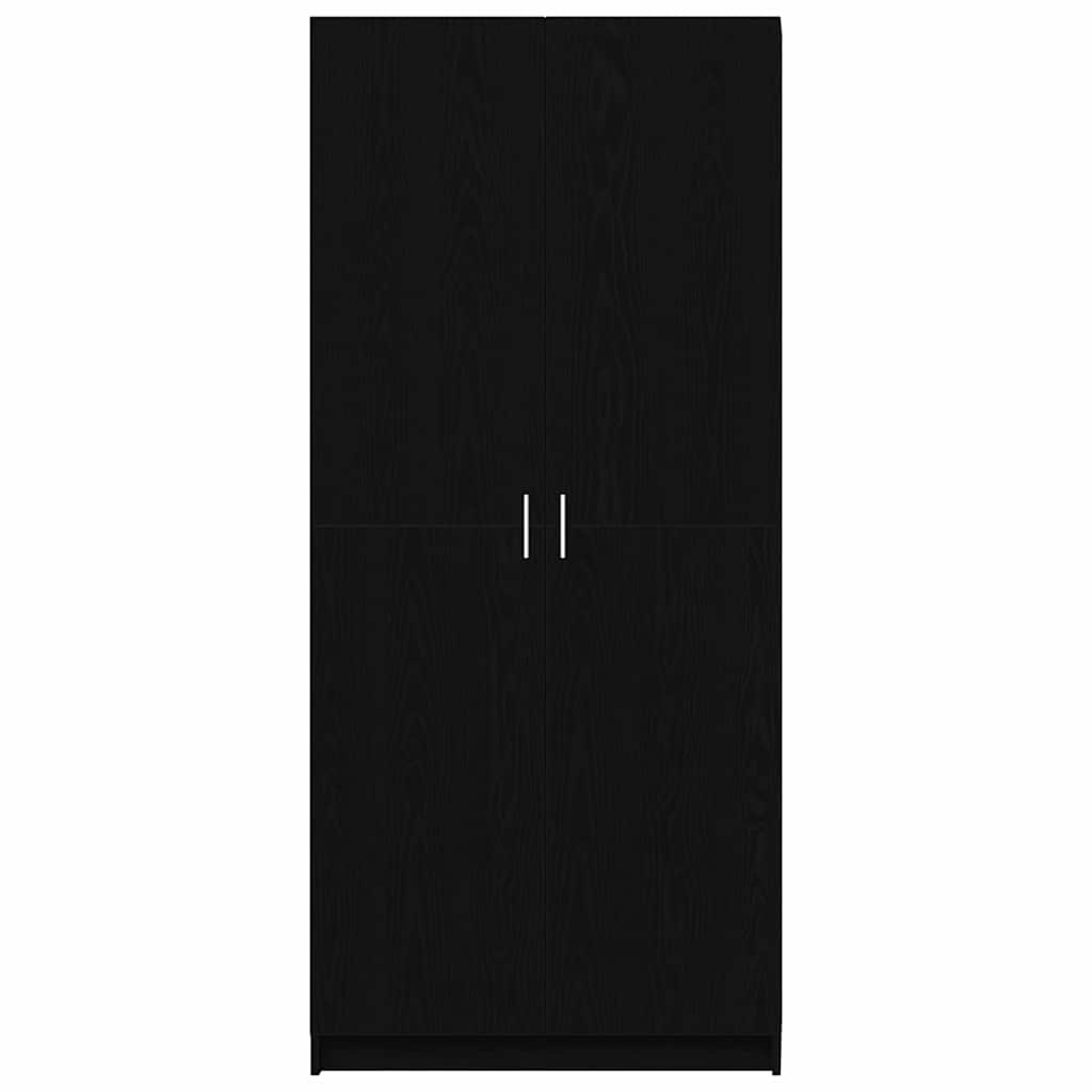Guarda-roupa Preto 80 x 51 x 180 cm Madeira processada