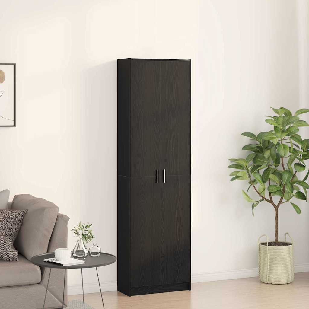 Guarda-roupa Carvalho preto 55 x 25 x 189 cm Madeira processada