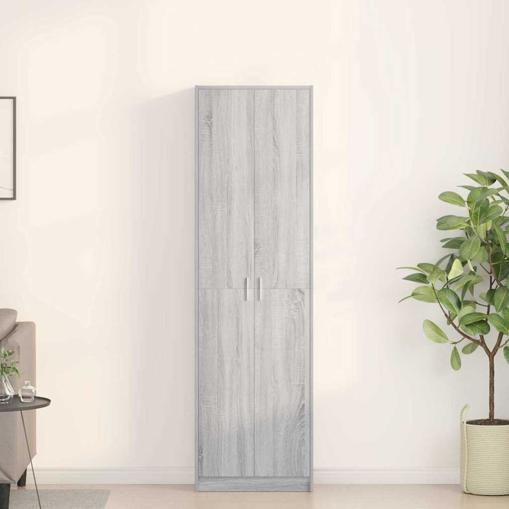 Guarda-roupa com prateleira Sonoma cinzento 55 x 25 x 189 cm