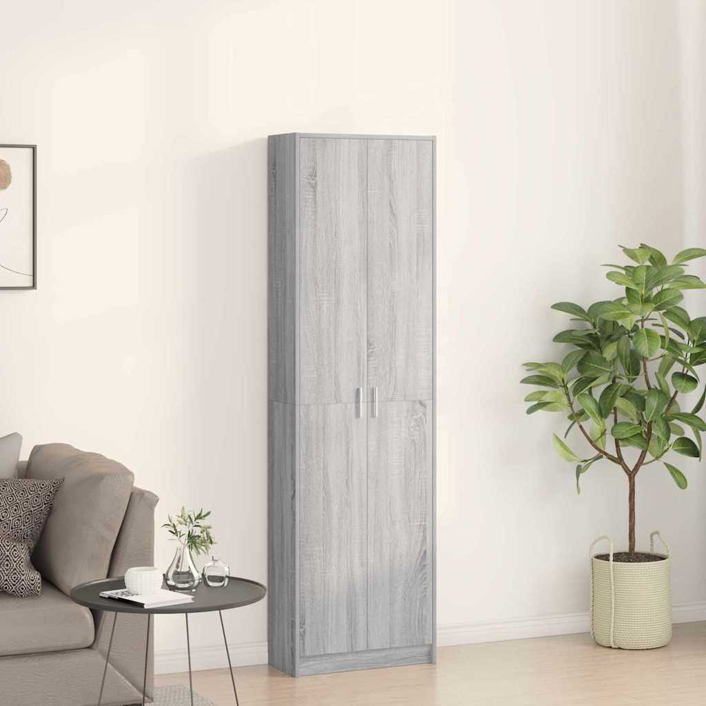 Guarda-roupa com prateleira Sonoma cinzento 55 x 25 x 189 cm