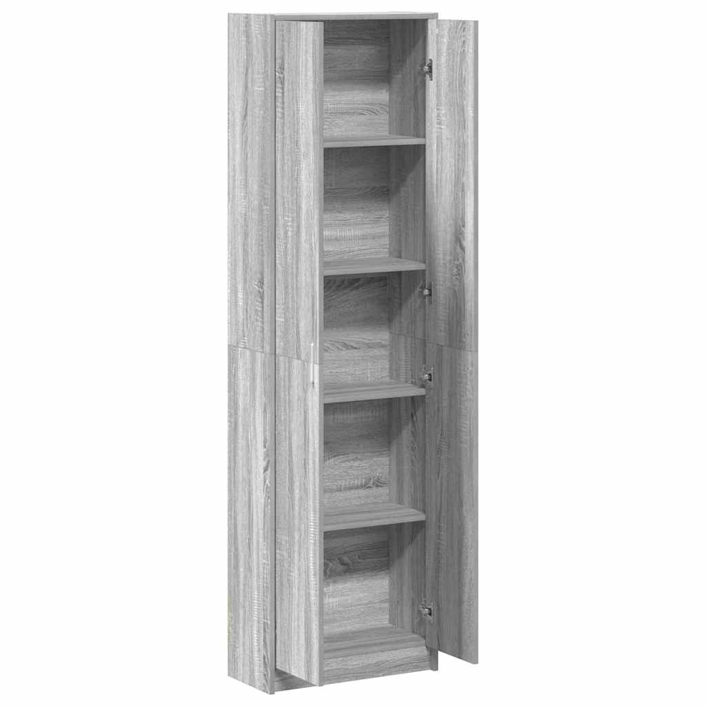 Guarda-roupa com prateleira Sonoma cinzento 55 x 25 x 189 cm