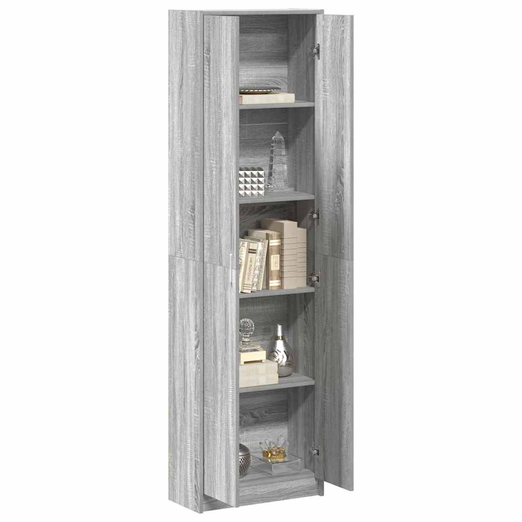 Guarda-roupa com prateleira Sonoma cinzento 55 x 25 x 189 cm