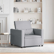 Sofá cama single Cinzento-claro 90 x 165 x 87 cm tecido