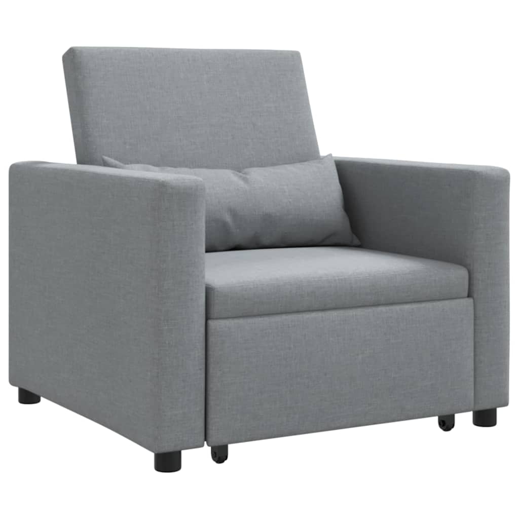 Sofá cama single Cinzento-claro 90 x 165 x 87 cm tecido