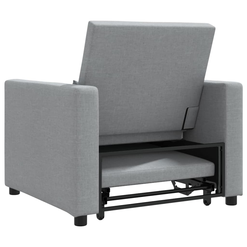 Sofá cama single Cinzento-claro 90 x 165 x 87 cm tecido