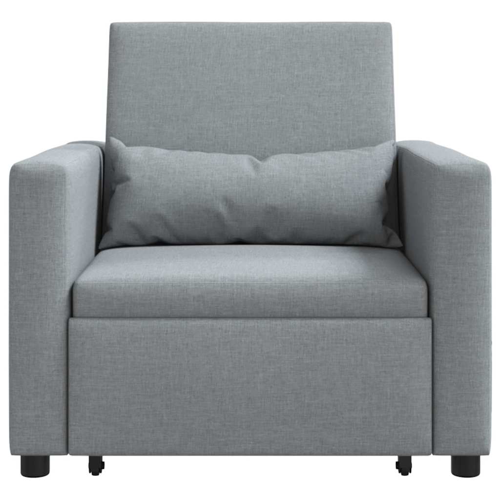 Sofá cama single Cinzento-claro 90 x 165 x 87 cm tecido
