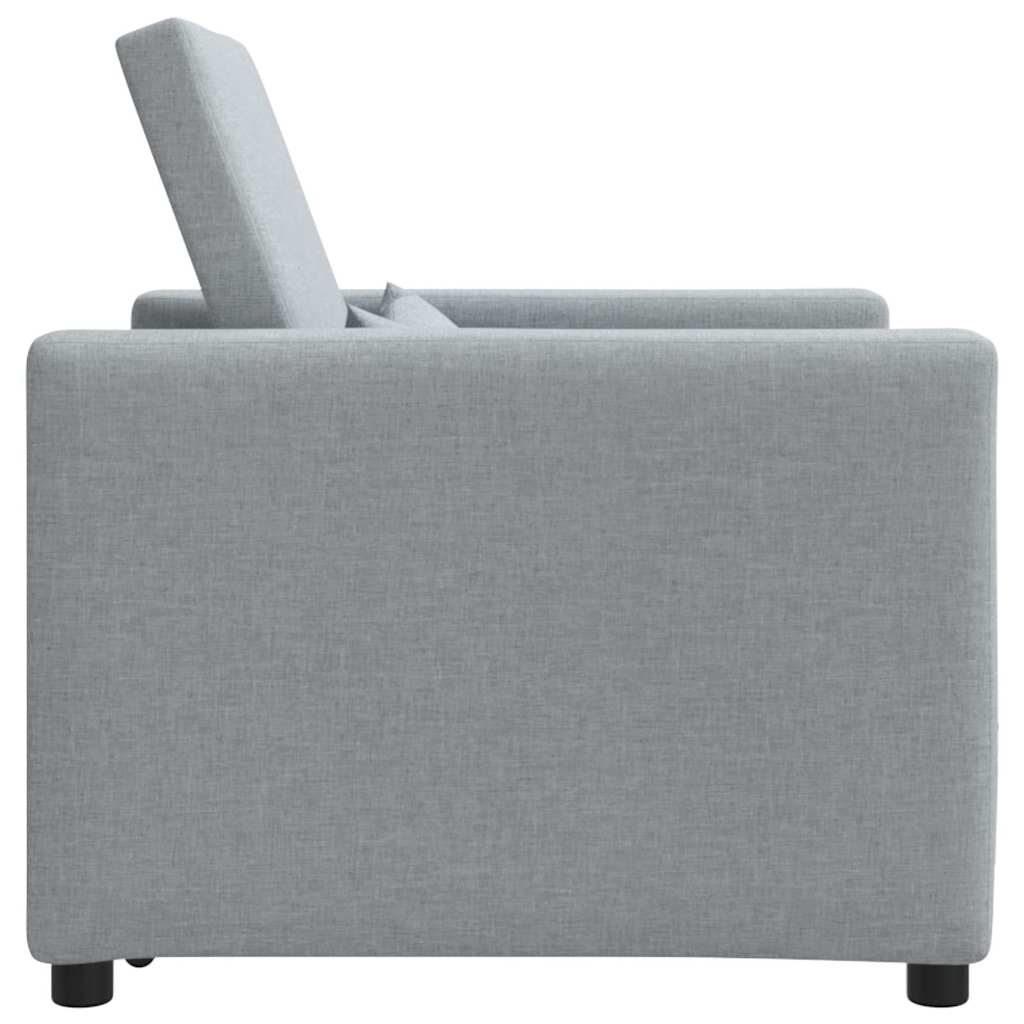 Sofá cama single Cinzento-claro 90 x 165 x 87 cm tecido