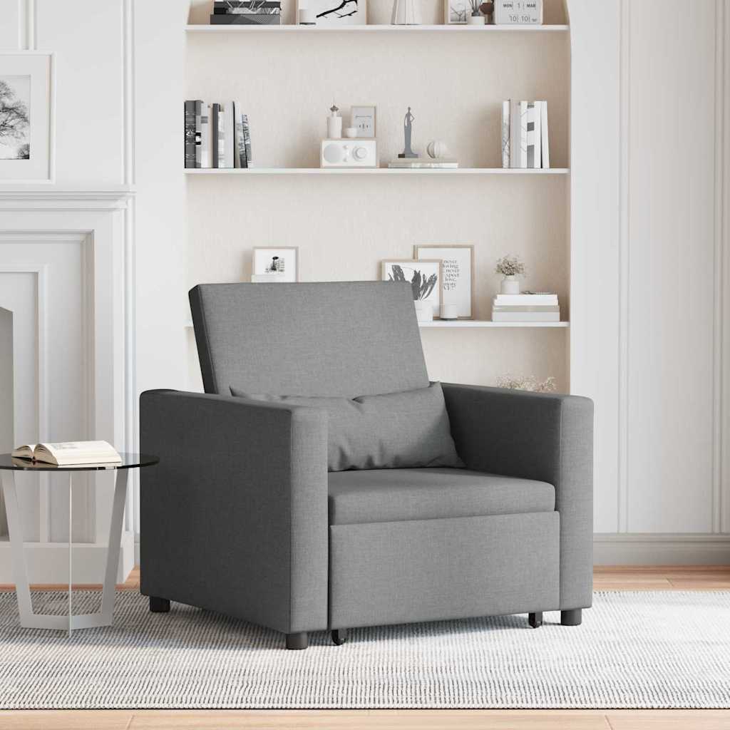 Sofá cama single Cinzento escuro 90 x 165 x 87 cm tecido