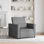 Sofá cama single Cinzento escuro 90 x 165 x 87 cm tecido