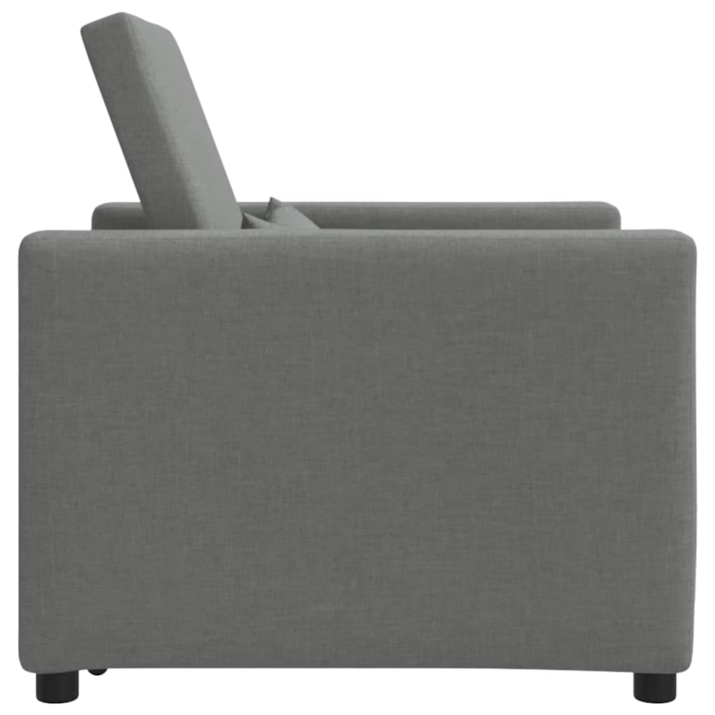 Sofá cama single Cinzento escuro 90 x 165 x 87 cm tecido