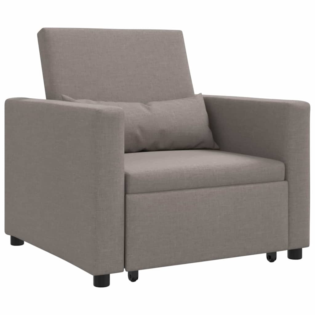 Sofá cama single Cinzento-acastanhado 90 x 165 x 87 cm tecido