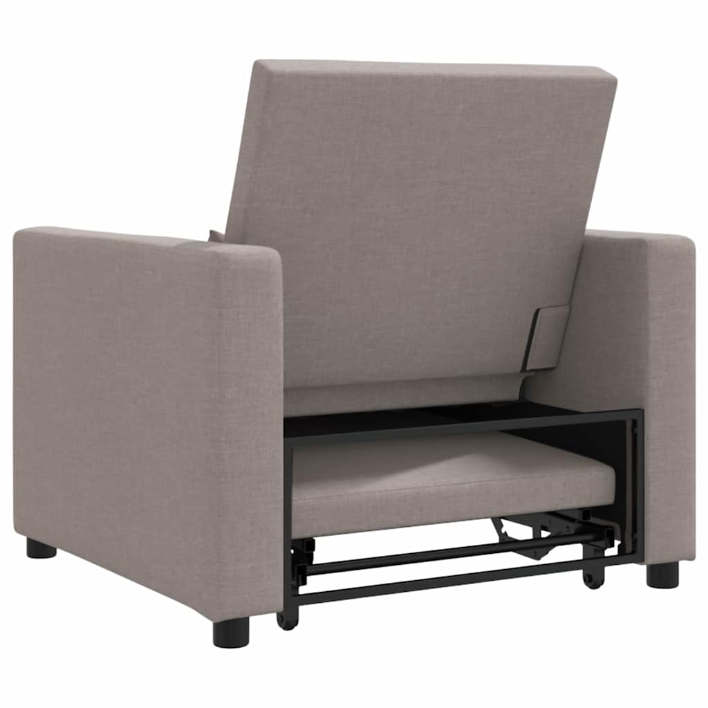 Sofá cama single Cinzento-acastanhado 90 x 165 x 87 cm tecido