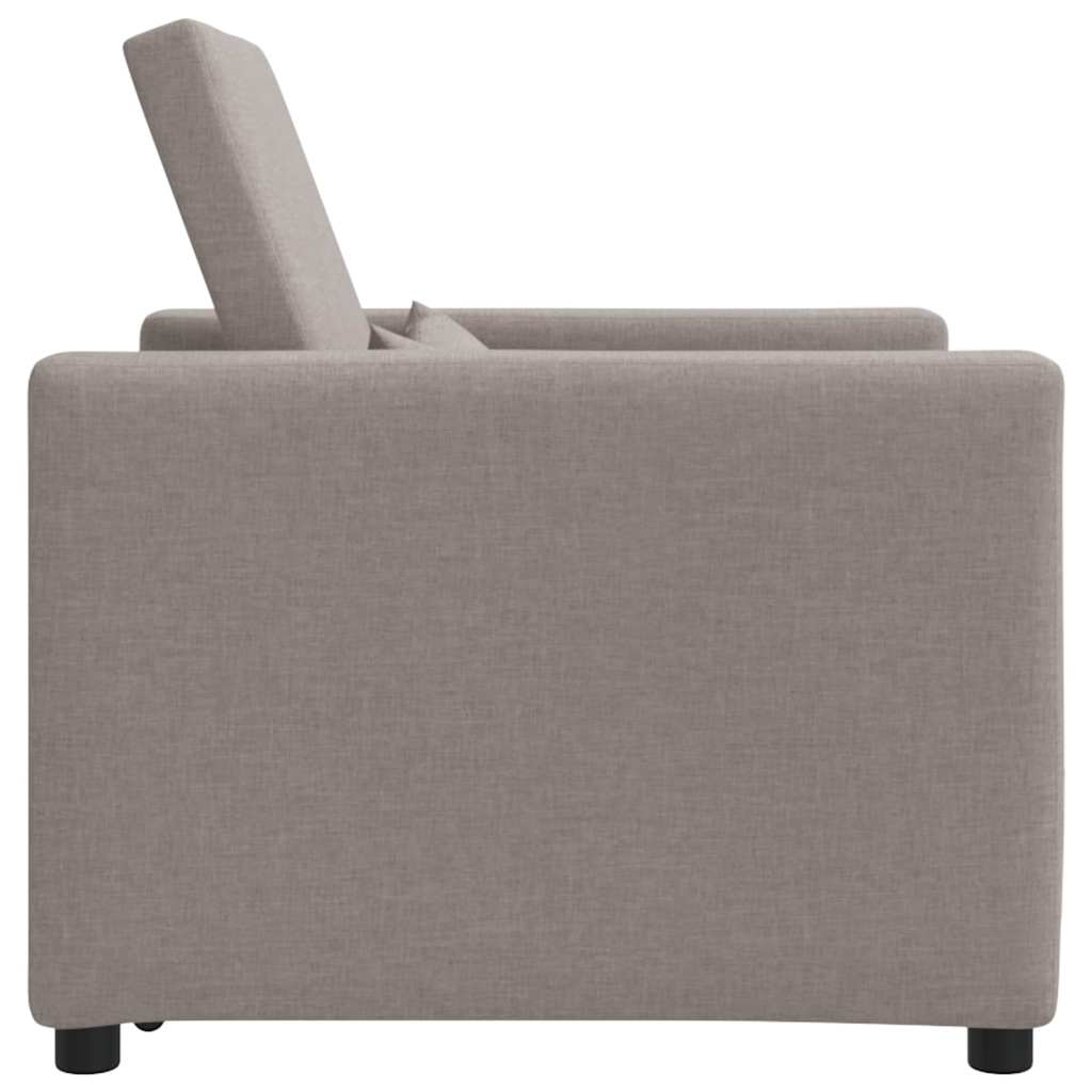 Sofá cama single Cinzento-acastanhado 90 x 165 x 87 cm tecido