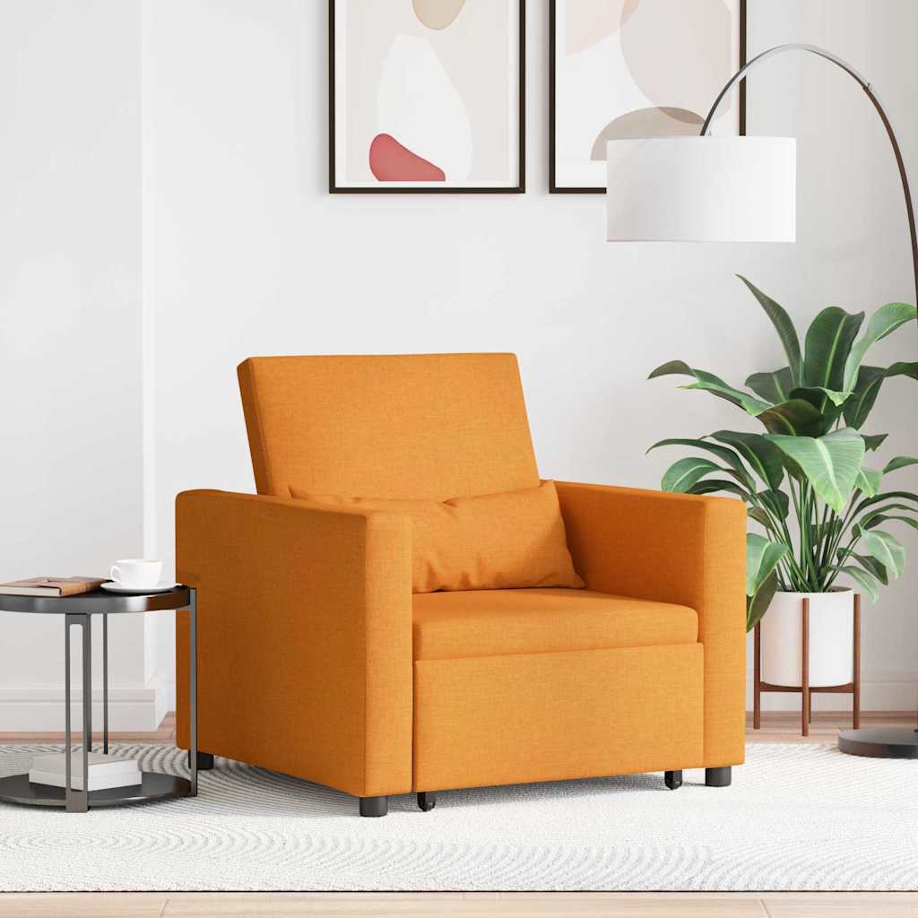 Sofá cama single Amarelo-escuro 90 x 165 x 87 cm tecido